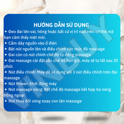 Máy Massage Cổ Vai Gáy Chuyên Sâu - Hỗ Trợ Mát xa Đùi, Chân, Lưng Dưới - Tích Hợp Nhiệt Hồng Ngoại - Tiện Sử Dụng Tại Nhà, Văn Phòng, Du Lịch - Quà Tặng Tuyệt Vời Dành Cho Người Thân - Chính Hãng - VinBuy