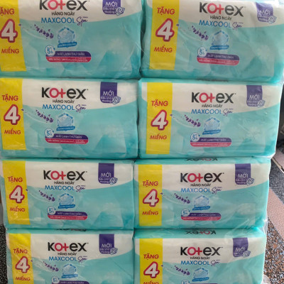 1 Gói Băng Vệ Sinh Kotex Hàng Ngày MaxCool siêu mỏng- Mỗi Gói 20 Miếng- HSD luôn mới