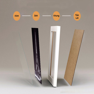 Bộ Khung Ảnh Treo Tường Phong Cách Trắng Đen Nghệ Thuật Tặng Kèm bộ ảnh như hình mẫu, đinh treo tranh và sơ đồ treo - PGC283