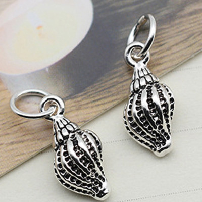 Combo 2 cái charm bạc hình vỏ ốc treo - Ngọc Quý Gemstones