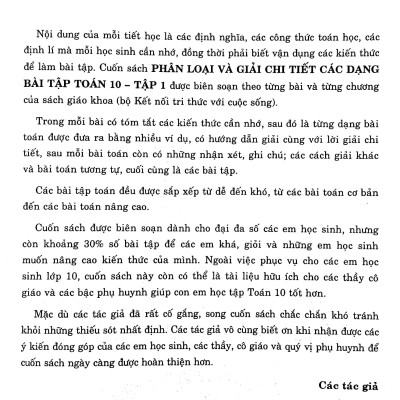 Phân Loại Và Giải Chi Tiết Các Dạng Bài Tập Toán 10 - Tập 1 (Dùng Kèm SGK Kết Nối Tri Thức Với Cuộc Sống)