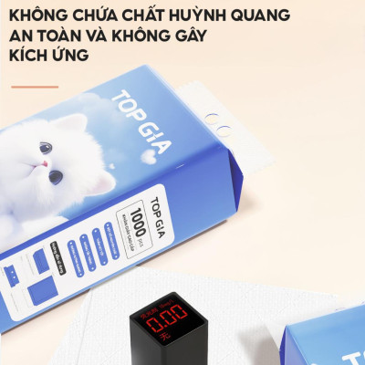 Thùng 10 bịch giấy treo đa năng 4 lớp 1000 tờ GiaGia, Top Gia, Khăn rút vệ sinh treo tường