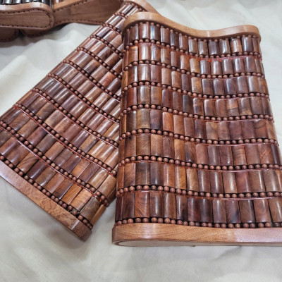 Gối Công Thái Học , Gối Hạt Gỗ Cao Cấp - Kích Thước 43cmx24cmx8/4cm ( video , hình thật )