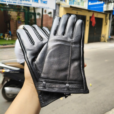 Găng tay nữ da cừu lót lông giữ ấm BHY8618 Bao tay nữ mùa dông. Cản gió, chống nước