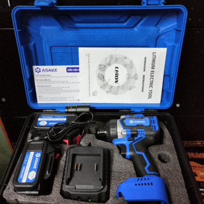 Máy Siết Bulong ASAKE 21V Lực Siết 380NM - Động Cơ Không Chổi Than Siêu Mạnh Mẽ, 100% Dây Đồng - Bảo Hành 12 Tháng