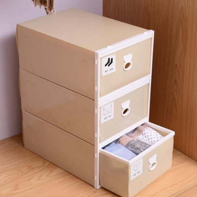 Hộp lưu trữ 3 tầng Nhà của Mẹ đựng đồ lót, tất... kích thước 42x32x23cm - màu sắc giao ngẫu nhiên