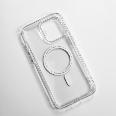 Ốp Lưng dành cho iPhone 15 Pro Max Spigen Crystal Hybrid MagFit Clear Case - Hàng Chính Hãng
