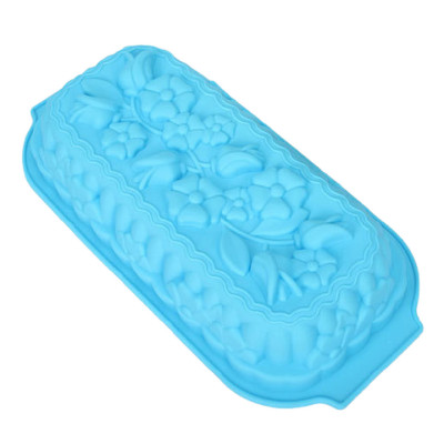 Khuôn silicon làm đế bánh, rau câu, bánh mì hình chữ nhật các loại hoa - Loại 32 cm - Mã số 1127