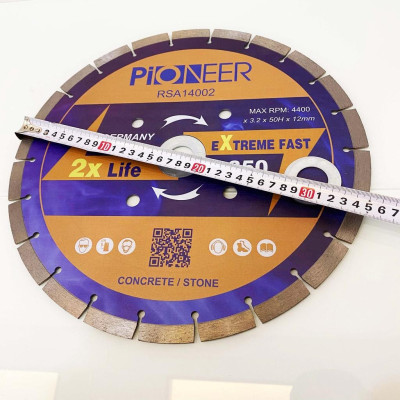 LƯỠI CẮT GẠCH ĐÁ 24 RĂNG PHI Ø 350MM RSA14002 chuyên cắt gạch, đá chất lượng cao chính hãng