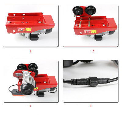 Bộ Tời Điện Kèm Rùa ABG PA200 (100/200kg) 12 Mét - Giúp Máy Tời Treo Nâng Hạ Vật Nặng Dễ Dàng Trong Nhà Xưởng Công Nghiệp Và Đời Sống, Nâng Kéo Linh Hoạt, Hiệu Quả Cao - Hàng Chính Hãng