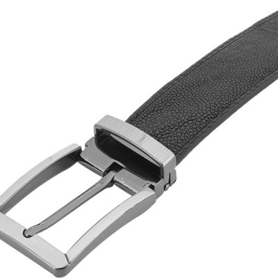 Thắt Lưng Nam Da Cá Đuối Đầu Kim Huy Hoàng HT4503 - Đen