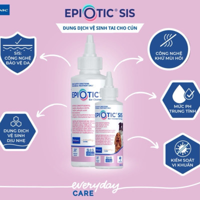 Dung dịch vệ sinh tai chó Epiotic (Virbac, Úc, mẫu mới)