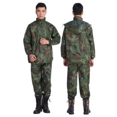 Áo mưa  bộ  size 3XL   ( từ 65 kg  - 80kg  ),  Áo mưa người lớn  cho nam  và  nữ  ,  có túi đựng sang trọng  , vải dù họa tiết lính rằn ri cao cấp , sản phẩm đi mưa nhỏ gọn mang theo mọi nơi 