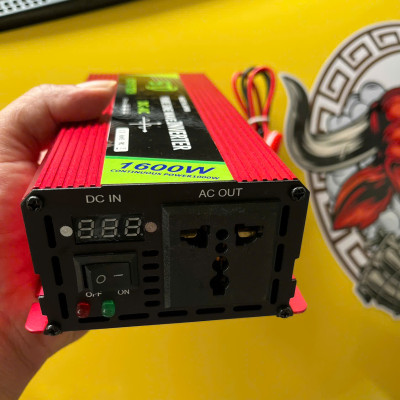 ̣( HÀNG NHẬT ) Bộ Kích Điện Inverter 12V-220V 1600W Sóng Sin Chuẩn – Chạy Ổn Định, Siêu Bền