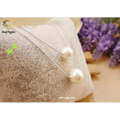 Dây chuyền bạc Ý 925 Huệ Ngân - Hạt xinh 2 tầng PP1205 ZH