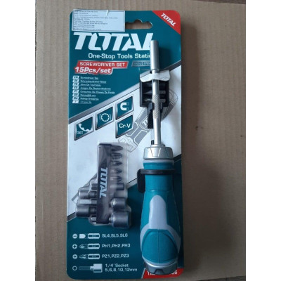 BỘ TUA VÍT 15 ĐẦU TOTAL TACSD30156 - HÀNG CHÍNH HÃNG