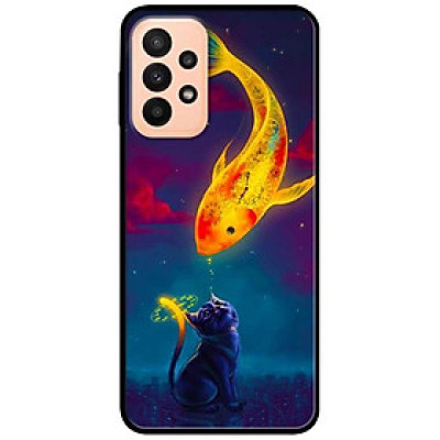 Ốp lưng dành cho Samsung A13 4G mẫu Mèo Và Cá