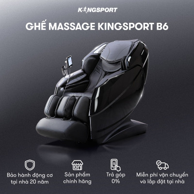 Ghế massage KINGSORT Premium B6 23 bài massage cao cấp,  công nghệ massage Kingtech Dual, đo chỉ số sức khỏe