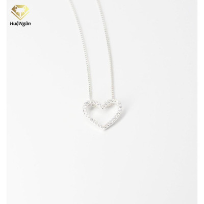 Dây chuyền bạc Ý 925 Huệ Ngân - Tim xinh PP1569