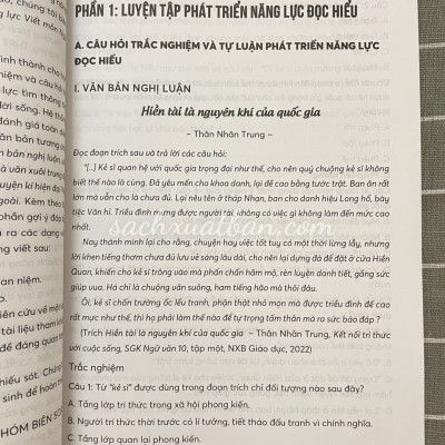 Combo 2 cuốn sách Luyện Tập Phát Triển Năng Lực Đọc Hiểu Và Năng Lực Viết + Tài Liệu Đọc Hiểu Văn Bản (Dành Cho Học Sinh Lớp 10 - 11 - 12)