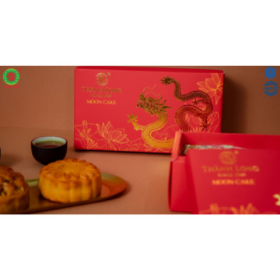 Hộp Bánh Trung Thu 2 bánh 1 trứng 150g - COMBO SUPER A3 - Thành Long (300g) - VIỆT NAM