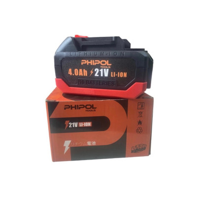Pin 10 cell dung lượng 1500mAh PHIPOL TOOLS 4.0Ah/21V LI-ION có đèn báo hiển thị dung lượng - Hàng Chính Hãng