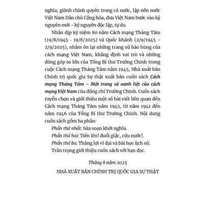 Cách mạng Tháng Tám - Một trang sử oanh liệt của cách mạng Việt Nam