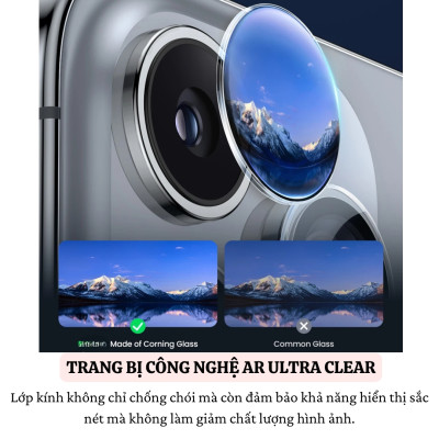 Tấm dán kính cường lực màn hình & bảo vệ camera cho iPhone 16 Pro Max / iP 16 Pro hiệu WIWU Ultra Hard - Độ cứng 9H , Phủ Nano, Vát cạnh 2.5D, Lớp phủ Olephobic - Hàng nhập khẩu