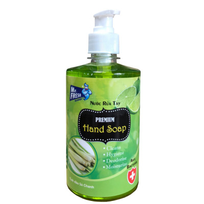 Combo 2 chai nước rửa tay Hand Soap 500ml Hương Xả Chanh