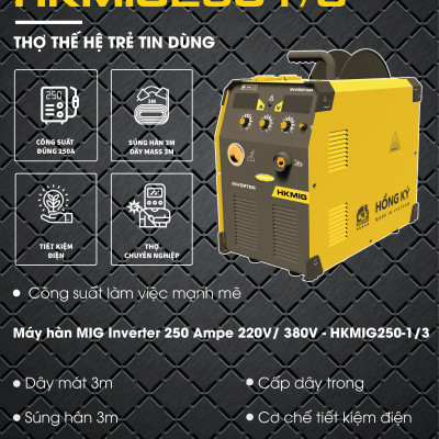 Máy hàn MIG Hồng Ký Master 250 Ampe 220V - HKMIG250-1