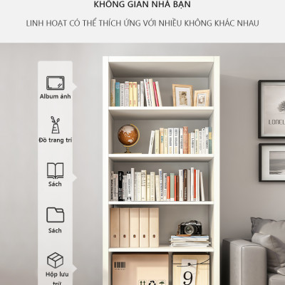 Kệ sách gỗ đa năng để sàn gỗ MDF phủ melamin cao cấp thương hiệu IGA - GP250