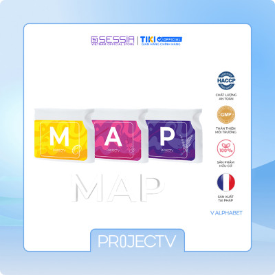 [TẶNG 5 TÚI PV ZIP] Thực Phẩm Sức Khoẻ M+A+P | V Alphabet - Vận Động, Năng Lượng & Thông Minh - PROJECT V - Xuất xứ Pháp, Hàng Chính Hãng