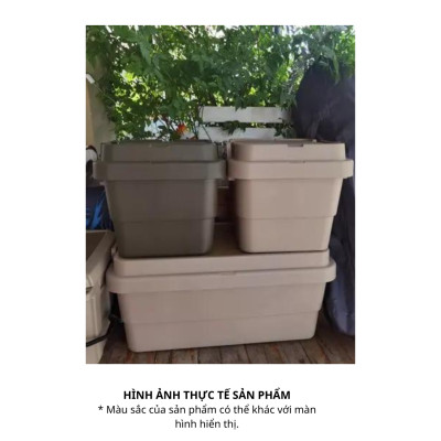 Thùng lưu trữ, hộp đựng đồ đa năng bằng nhựa PP cao cấp 65L HULKER NEW màu Xanh quận đội | Index Living Mall