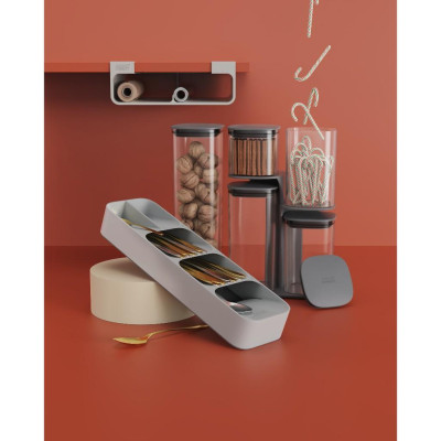 Khay chia ngăn kéo phân loại muỗng nĩa Joseph Joseph DrawerStore Compact (Grey) - 851199