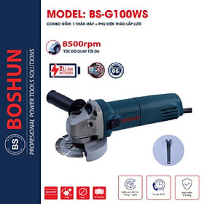 Máy mài điện boshun BS-G100WS dây đồng 100% Lỗi 1 đổi 1 bảo hành chính hãg 6 Tháng