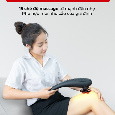 Máy Massage Cầm Tay Buheung Korea MK-301 Với 15 Chế Độ Massage, Pin Tiện Lợi, BH chính hãng 12 tháng
