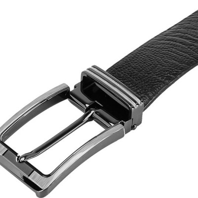 Thắt Lưng Nam Da Đà Điểu Trơn Đầu Kim Huy Hoàng HT4413 - Đen