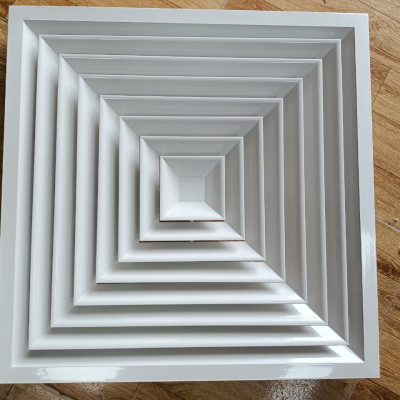 Cửa gió khuếch tán 350x350 nhôm sơn tĩnh điện, cửa gió cấp điều hòa âm trần