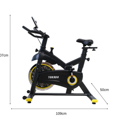 Xe đạp thể dục thể thao trong nhà TK68, bánh đà 13kg điều chỉnh tốc độ dễ dàng, có bánh xe di chuyển linh hoạt