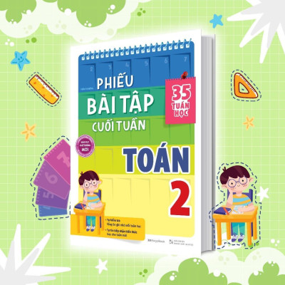 Sách - Phiếu Bài Tập Cuối Tuần Toán Và Tiếng Việt Lớp 2 - Combo   2 Cuốn - Megabook