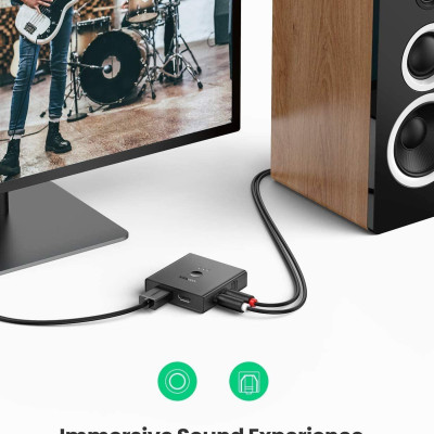 Ugreen UG70689CM318TK 4K 60hz 2 vào 2 ra bộ gộp tín hiệu HDMI 2.0 màu đen - HÀNG CHÍNH HÃNG