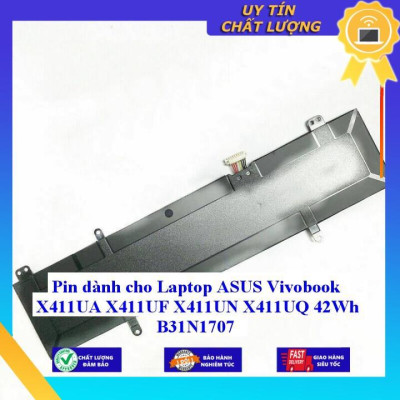 Pin dùng cho Laptop ASUS Vivobook X411UA X411UF X411UN X411UQ 42Wh B31N1707 - Hàng Nhập Khẩu New Seal