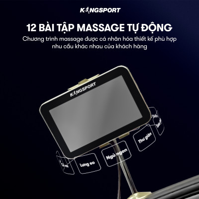 CHỈ GIAO MIỀN BẮC | Ghế massage toàn thân cao cấp KINGSPORT G6 công nghệ massage Kingtech Touch Pro, công nghệ làm ấm Warmtech
