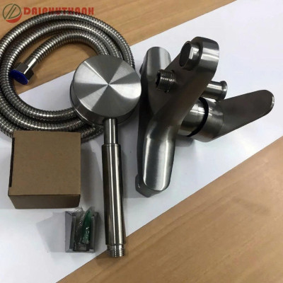 Bộ Vòi Sen Tắm Nóng Lạnh KZ-SV02TD Inox SUS304 - Đủ bộ gồm củ sen, tay sen, dây và gác sen,..