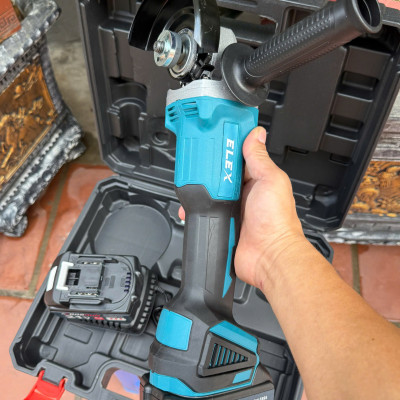 Máy mài pin ,Máy mài góc, Máy Cắt pin ELEX đùng Pin 10cell Boshun Động cơ không chổi than siêu bền, Có điều chỉnh tốc độ 