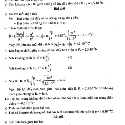 Bồi Dưỡng Học Sinh Giỏi Vật Lí 11 - Điện - Điện Từ (Tập 1)