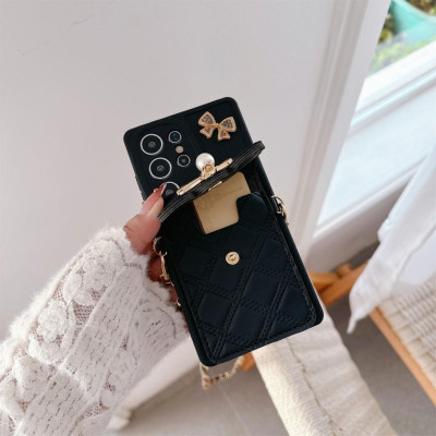 Ốp Lưng Cho Samsung S25 Ultra / S25 Plus / S24 Ultra / S23 Ultra / S22 Ultra Nơ Ví Da Kèm Dây Đeo Dài -BUM STORE GALAXY