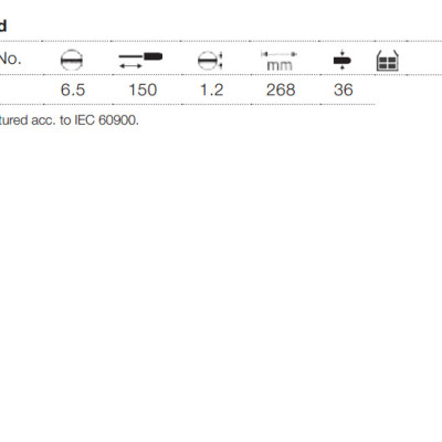 Tua vít điện đầu dẹp Wiha 35392 (6.5 x 150 x 268 )