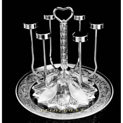 GIÁ ÚP CỐC ĐỂ BÀN INOX CAO CẤP CHÂN PHA LÊ - GIÁ ĐỠ ÚP LY CỐC INOX & THỦY TINH PHA LÊ LUXURY THOÁT NƯỚC XOAY  PHONG CÁCH CHÂU ÂU SANG TRỌNG