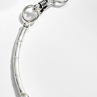 Vòng Tay Bạc 1 Hạt Đá Mắt Hổ Nâu Đỏ Phối Charm Bàn Tay Hamsa Bạc Ngọc Quý Gemstones